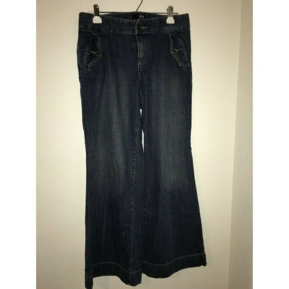 ANA A New Approach Womans Denim Jeans Size 10 32x29 Flare Stretch 100 % Cotton